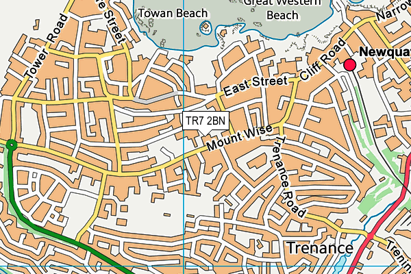 TR7 2BN map - OS VectorMap District (Ordnance Survey) TR7 2BN map - OS VectorMap District (Ordnance Survey)