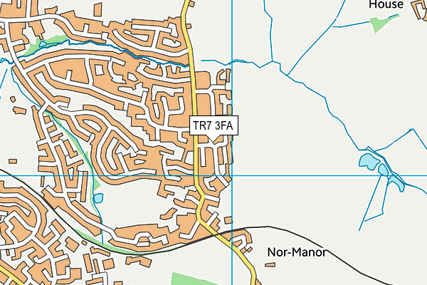 TR7 3FA map - OS VectorMap District (Ordnance Survey) TR7 3FA map - OS VectorMap District (Ordnance Survey)