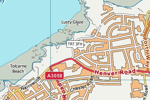 TR7 3FH map - OS VectorMap District (Ordnance Survey) TR7 3FH map - OS VectorMap District (Ordnance Survey)