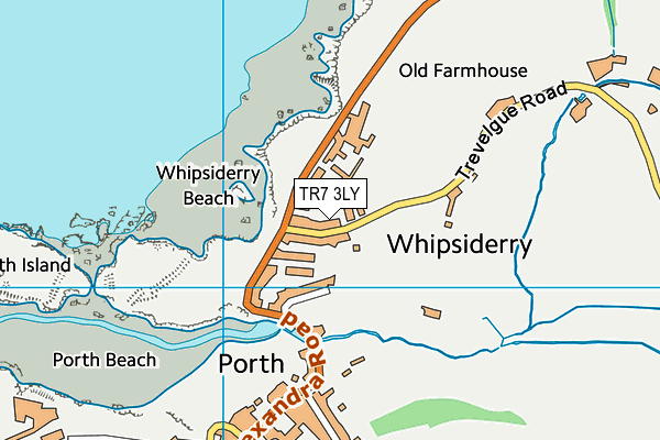 TR7 3LY map - OS VectorMap District (Ordnance Survey) TR7 3LY map - OS VectorMap District (Ordnance Survey)