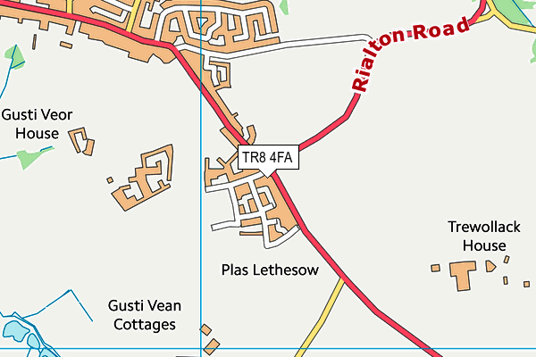 TR8 4FA map - OS VectorMap District (Ordnance Survey)