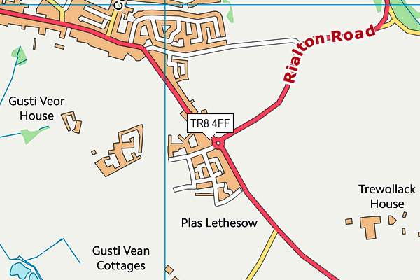 TR8 4FF map - OS VectorMap District (Ordnance Survey)