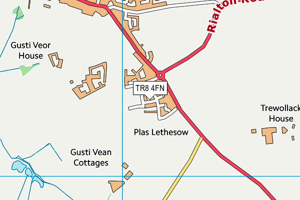 TR8 4FN map - OS VectorMap District (Ordnance Survey)