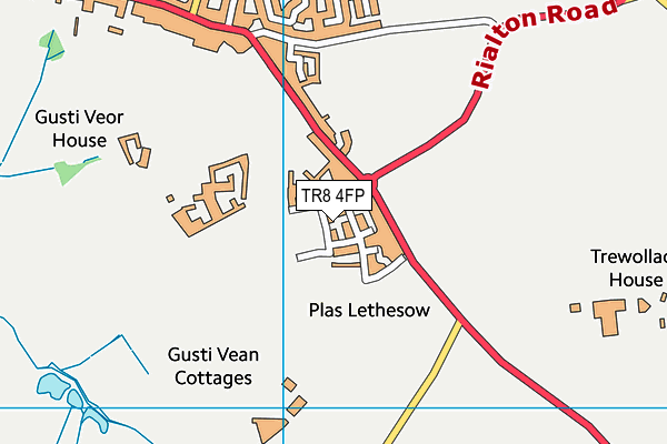 TR8 4FP map - OS VectorMap District (Ordnance Survey) TR8 4FP map - OS VectorMap District (Ordnance Survey)