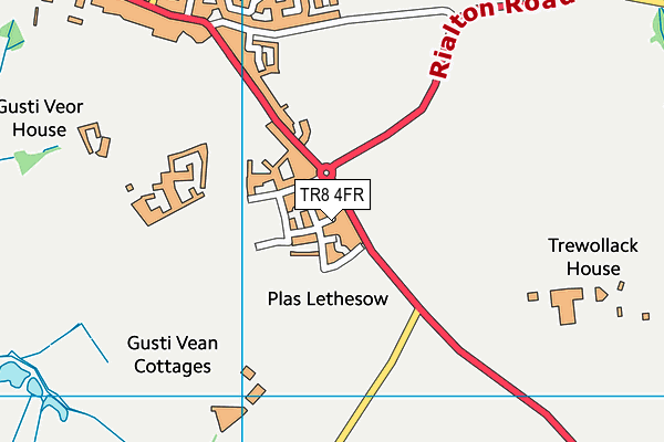 TR8 4FR map - OS VectorMap District (Ordnance Survey)