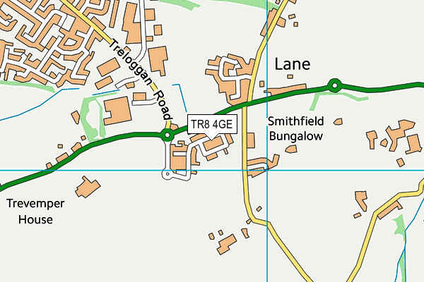 TR8 4GE map - OS VectorMap District (Ordnance Survey)