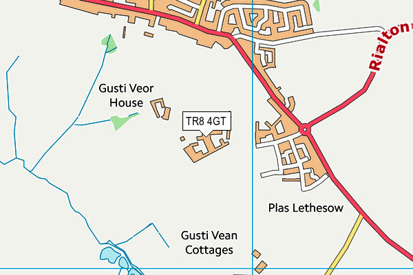 TR8 4GT map - OS VectorMap District (Ordnance Survey) TR8 4GT map - OS VectorMap District (Ordnance Survey)