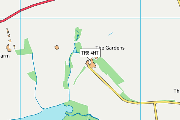 TR8 4HT map - OS VectorMap District (Ordnance Survey)
