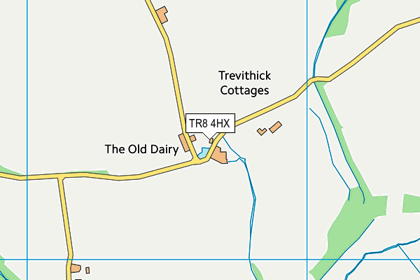 TR8 4HX map - OS VectorMap District (Ordnance Survey)
