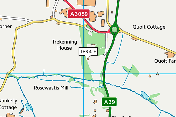 TR8 4JF map - OS VectorMap District (Ordnance Survey)