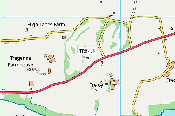 TR8 4JN map - OS VectorMap District (Ordnance Survey) TR8 4JN map - OS VectorMap District (Ordnance Survey)