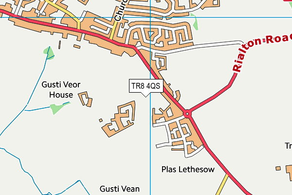 TR8 4QS map - OS VectorMap District (Ordnance Survey) TR8 4QS map - OS VectorMap District (Ordnance Survey)
