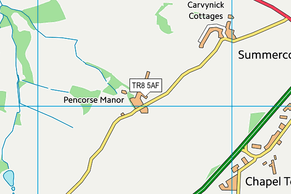 TR8 5AF map - OS VectorMap District (Ordnance Survey) TR8 5AF map - OS VectorMap District (Ordnance Survey)