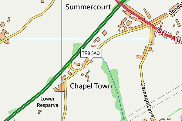 TR8 5AQ map - OS VectorMap District (Ordnance Survey) TR8 5AQ map - OS VectorMap District (Ordnance Survey)