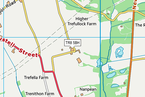 TR8 5BH map - OS VectorMap District (Ordnance Survey) TR8 5BH map - OS VectorMap District (Ordnance Survey)