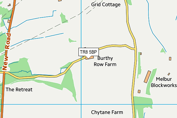TR8 5BP map - OS VectorMap District (Ordnance Survey) TR8 5BP map - OS VectorMap District (Ordnance Survey)