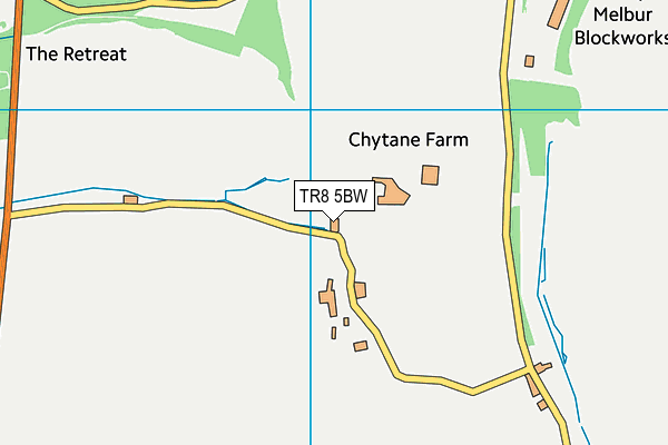 TR8 5BW map - OS VectorMap District (Ordnance Survey) TR8 5BW map - OS VectorMap District (Ordnance Survey)