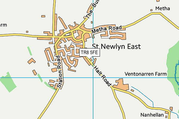TR8 5FE map - OS VectorMap District (Ordnance Survey) TR8 5FE map - OS VectorMap District (Ordnance Survey)