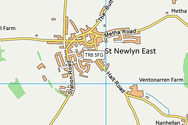 TR8 5FG map - OS VectorMap District (Ordnance Survey) TR8 5FG map - OS VectorMap District (Ordnance Survey)