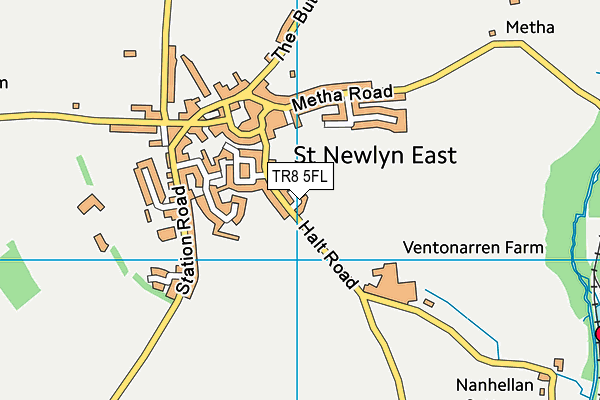 TR8 5FL map - OS VectorMap District (Ordnance Survey) TR8 5FL map - OS VectorMap District (Ordnance Survey)