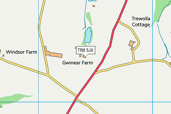 TR8 5JX map - OS VectorMap District (Ordnance Survey) TR8 5JX map - OS VectorMap District (Ordnance Survey)