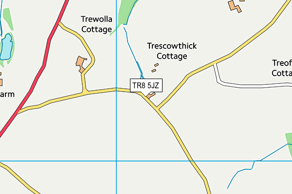 TR8 5JZ map - OS VectorMap District (Ordnance Survey) TR8 5JZ map - OS VectorMap District (Ordnance Survey)