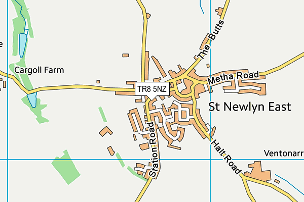 TR8 5NZ map - OS VectorMap District (Ordnance Survey) TR8 5NZ map - OS VectorMap District (Ordnance Survey)
