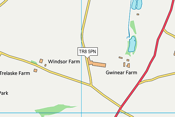 TR8 5PN map - OS VectorMap District (Ordnance Survey) TR8 5PN map - OS VectorMap District (Ordnance Survey)