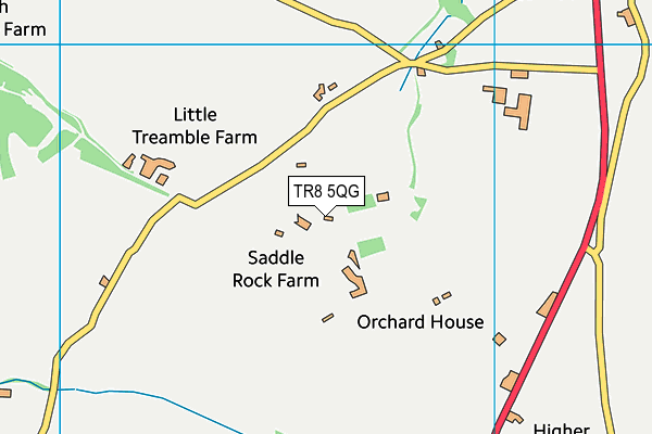 TR8 5QG map - OS VectorMap District (Ordnance Survey) TR8 5QG map - OS VectorMap District (Ordnance Survey)