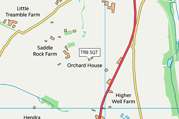 TR8 5QT map - OS VectorMap District (Ordnance Survey) TR8 5QT map - OS VectorMap District (Ordnance Survey)