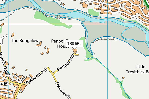 TR8 5RL map - OS VectorMap District (Ordnance Survey) TR8 5RL map - OS VectorMap District (Ordnance Survey)