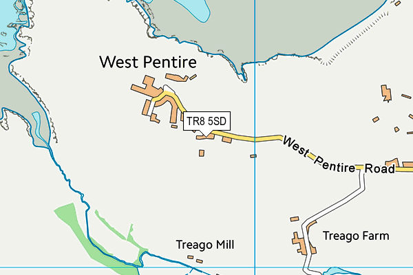 TR8 5SD map - OS VectorMap District (Ordnance Survey) TR8 5SD map - OS VectorMap District (Ordnance Survey)