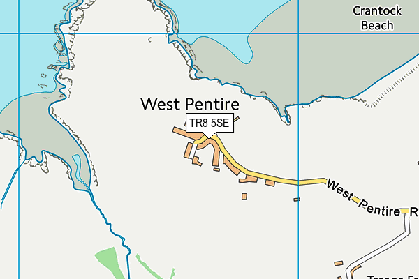 TR8 5SE map - OS VectorMap District (Ordnance Survey) TR8 5SE map - OS VectorMap District (Ordnance Survey)