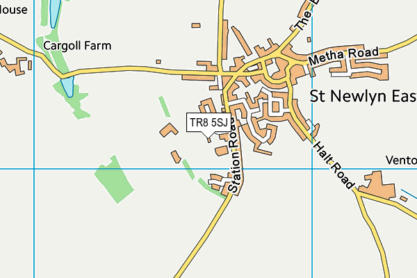 TR8 5SJ map - OS VectorMap District (Ordnance Survey) TR8 5SJ map - OS VectorMap District (Ordnance Survey)