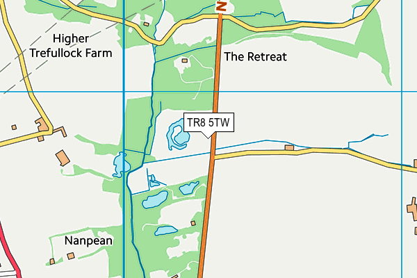 TR8 5TW map - OS VectorMap District (Ordnance Survey) TR8 5TW map - OS VectorMap District (Ordnance Survey)