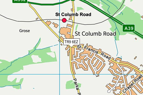 TR9 6EZ map - OS VectorMap District (Ordnance Survey)