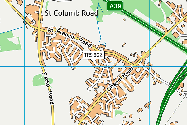 TR9 6GZ map - OS VectorMap District (Ordnance Survey) TR9 6GZ map - OS VectorMap District (Ordnance Survey)