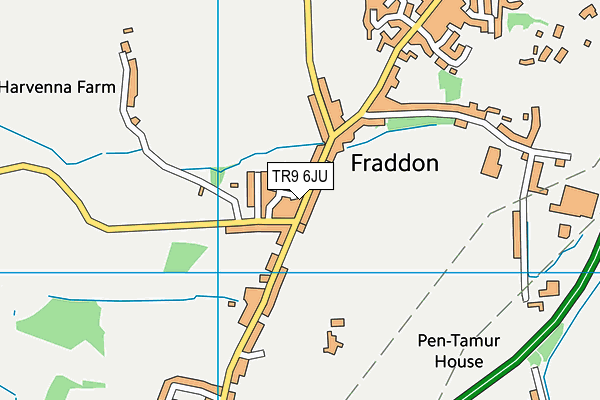 TR9 6JU map - OS VectorMap District (Ordnance Survey)