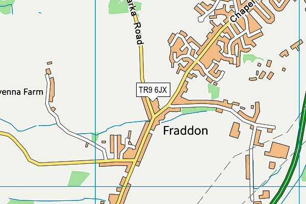 TR9 6JX map - OS VectorMap District (Ordnance Survey)