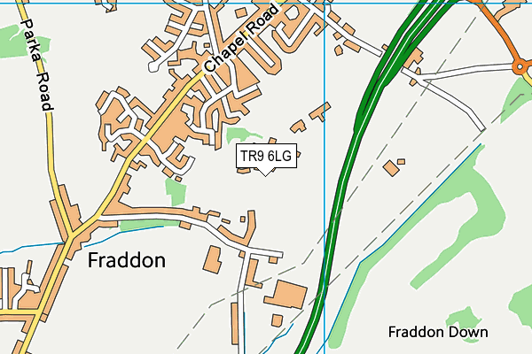 TR9 6LG map - OS VectorMap District (Ordnance Survey) TR9 6LG map - OS VectorMap District (Ordnance Survey)