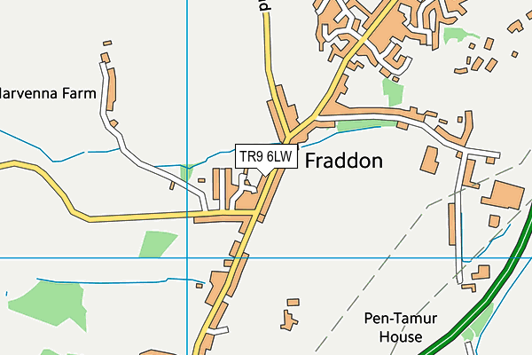 TR9 6LW map - OS VectorMap District (Ordnance Survey)