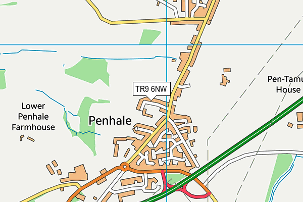 TR9 6NW map - OS VectorMap District (Ordnance Survey)