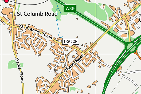 TR9 6QN map - OS VectorMap District (Ordnance Survey)