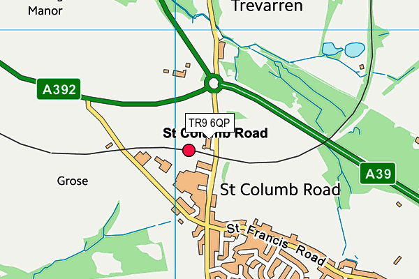TR9 6QP map - OS VectorMap District (Ordnance Survey)