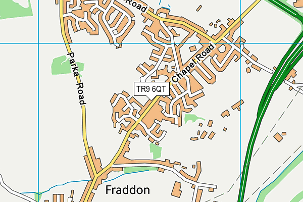 TR9 6QT map - OS VectorMap District (Ordnance Survey)