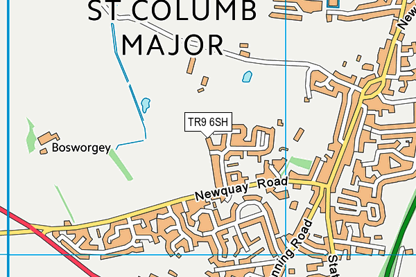 TR9 6SH map - OS VectorMap District (Ordnance Survey) TR9 6SH map - OS VectorMap District (Ordnance Survey)