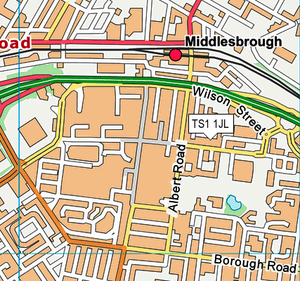TS1 1JL map - OS VectorMap District (Ordnance Survey) TS1 1JL map - OS VectorMap District (Ordnance Survey)