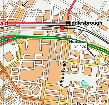 TS1 1JZ map - OS VectorMap District (Ordnance Survey) TS1 1JZ map - OS VectorMap District (Ordnance Survey)