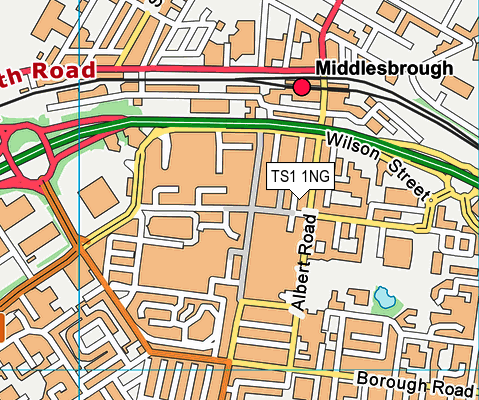 TS1 1NG map - OS VectorMap District (Ordnance Survey) TS1 1NG map - OS VectorMap District (Ordnance Survey)