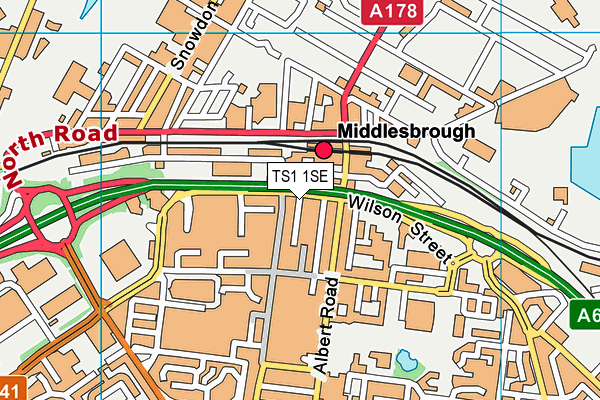 TS1 1SE map - OS VectorMap District (Ordnance Survey) TS1 1SE map - OS VectorMap District (Ordnance Survey)